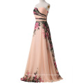 Grace Karin Strapless Flower Pattern Chiffon A line Long Prom Dresses CL7503